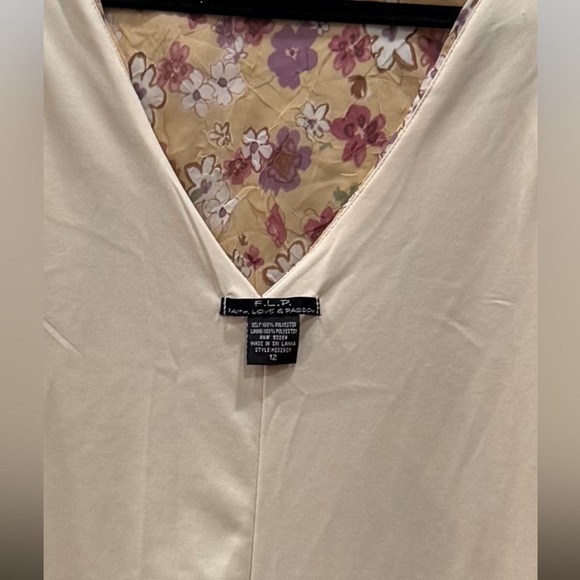 Vintage F.L.P Faith Love Passion Floral Midi Dress Cottagecore size 12 - Picture 2 of 8